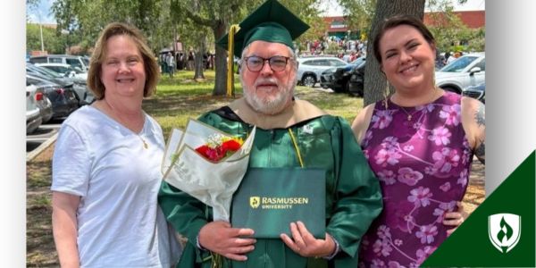 Kemp Childress, graduating at 70 years old