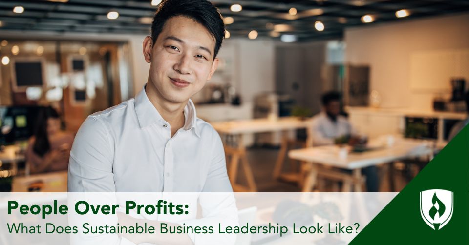 A good business leader at the workplace