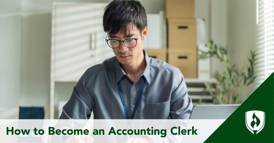 Become an accounting clerk header An accounting clerk