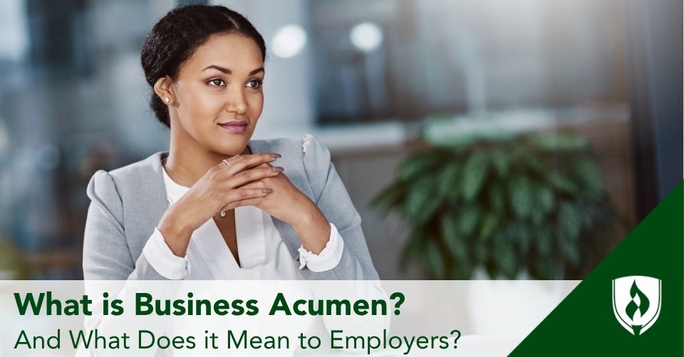 business acumen header A CEO folds her hands and considers her decision