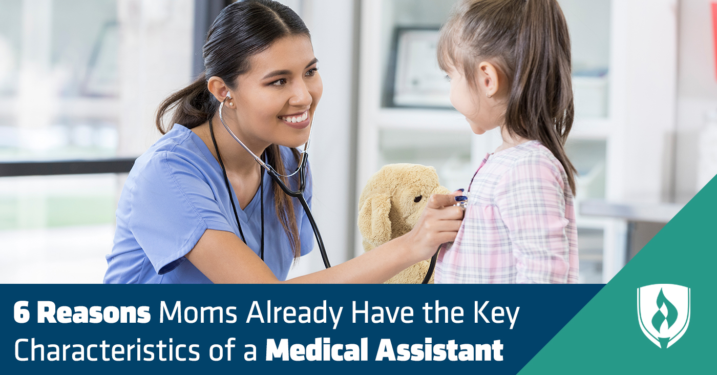 medical assistant checking child's heart rate