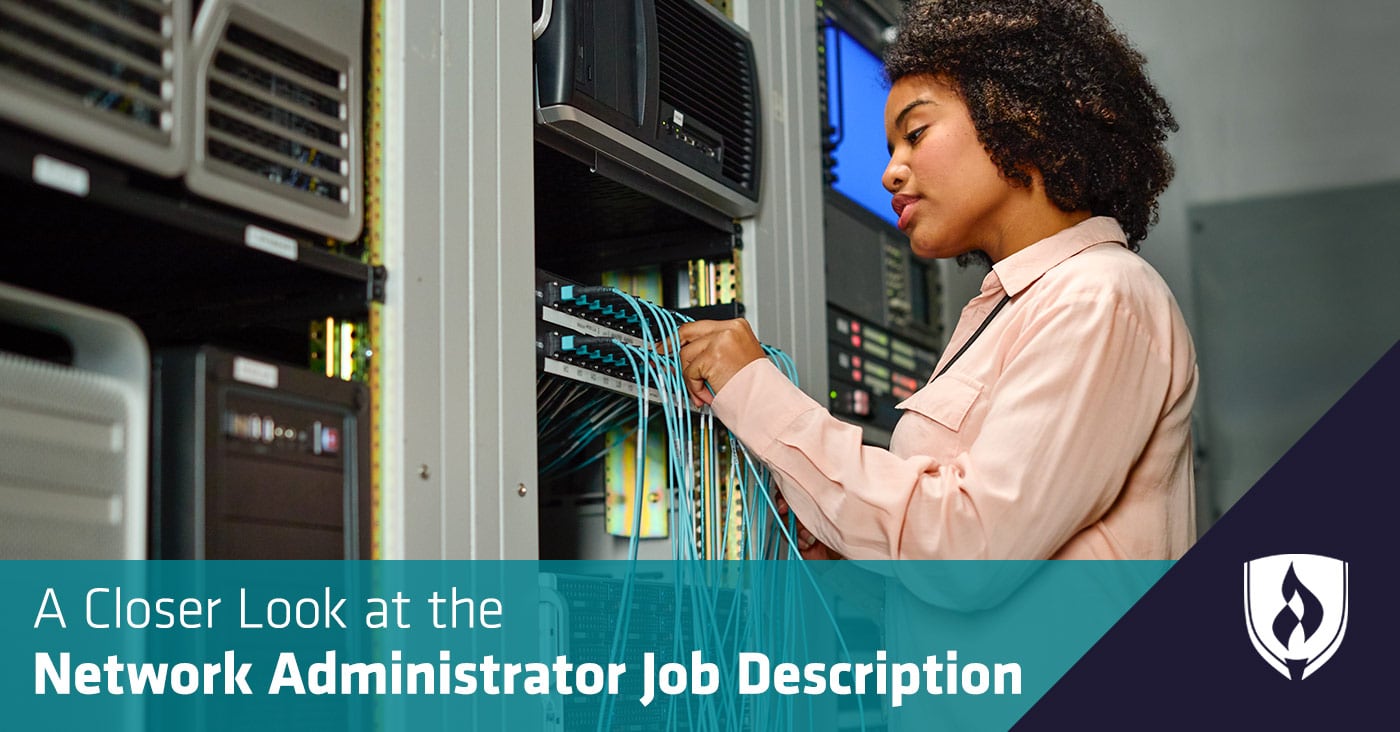 woman working in server room