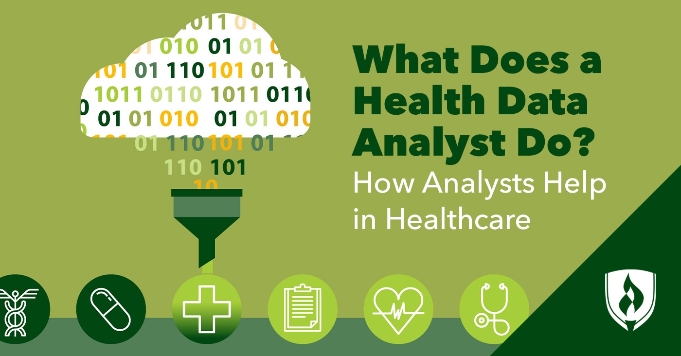 illustration of a data coming out of a funnel representing what does a health data analyst do