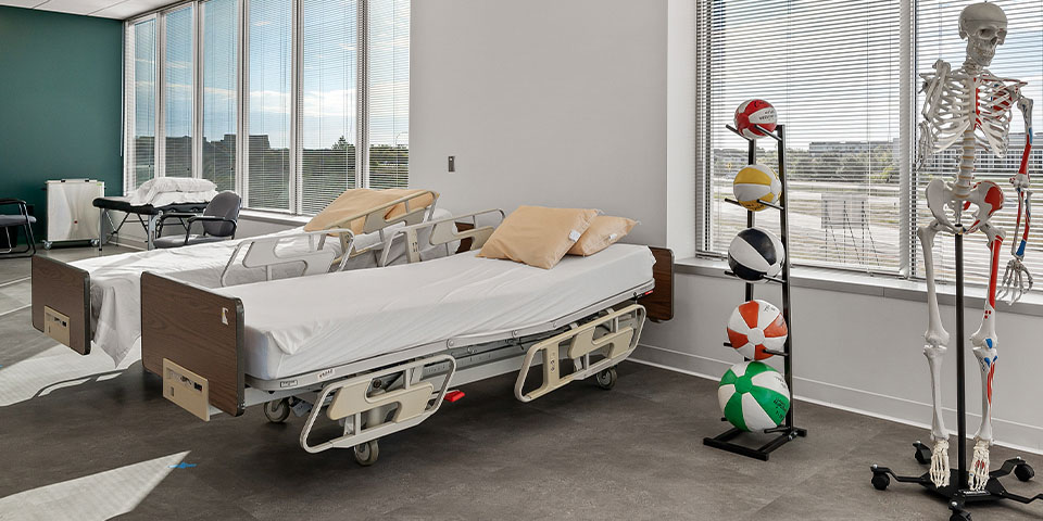 Rasmussen University Hennepin/Anoka, MN, campus hospital room simulation