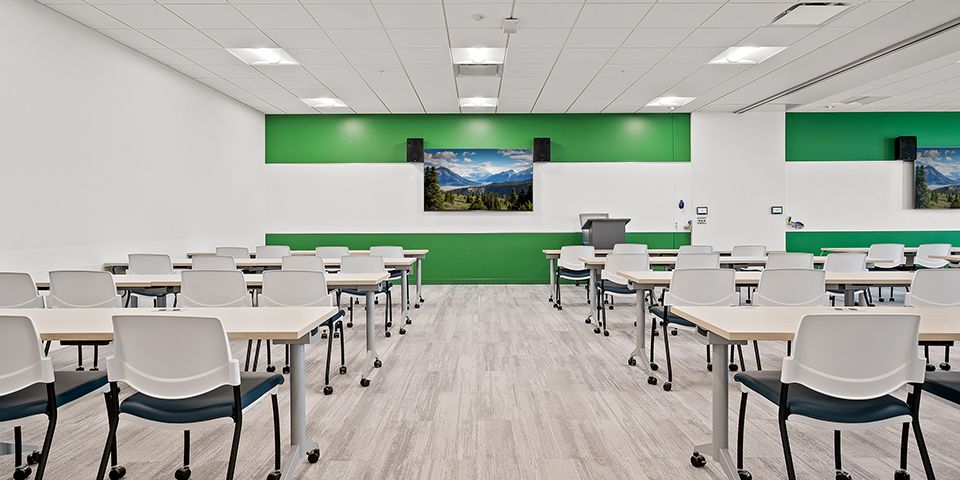 One of many classrooms at the Rasmussen University Hennepin/Anoka campus.