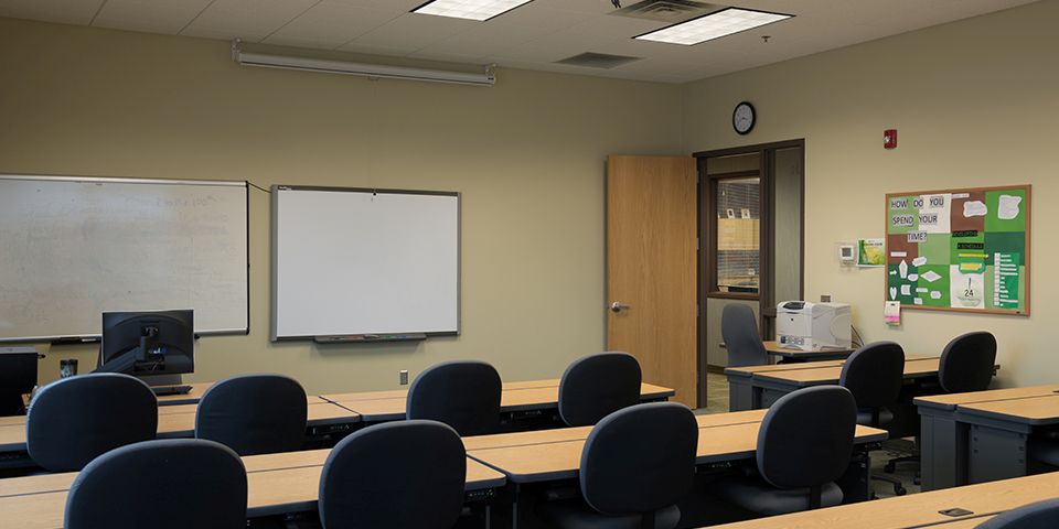 Visit one of the classrooms at the Rasmussen University Moorhead campus location.