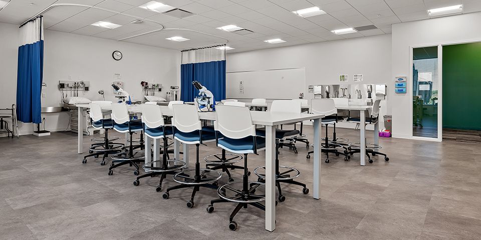 Nursing and Health Sciences lab at the Rasmussen University Hennepin/Anoka campus.