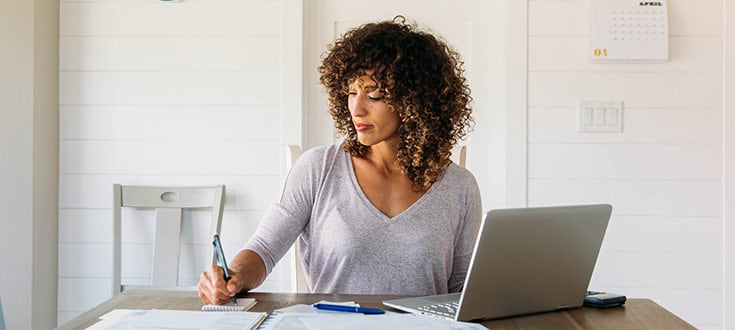 Female working at laptop HIM 2